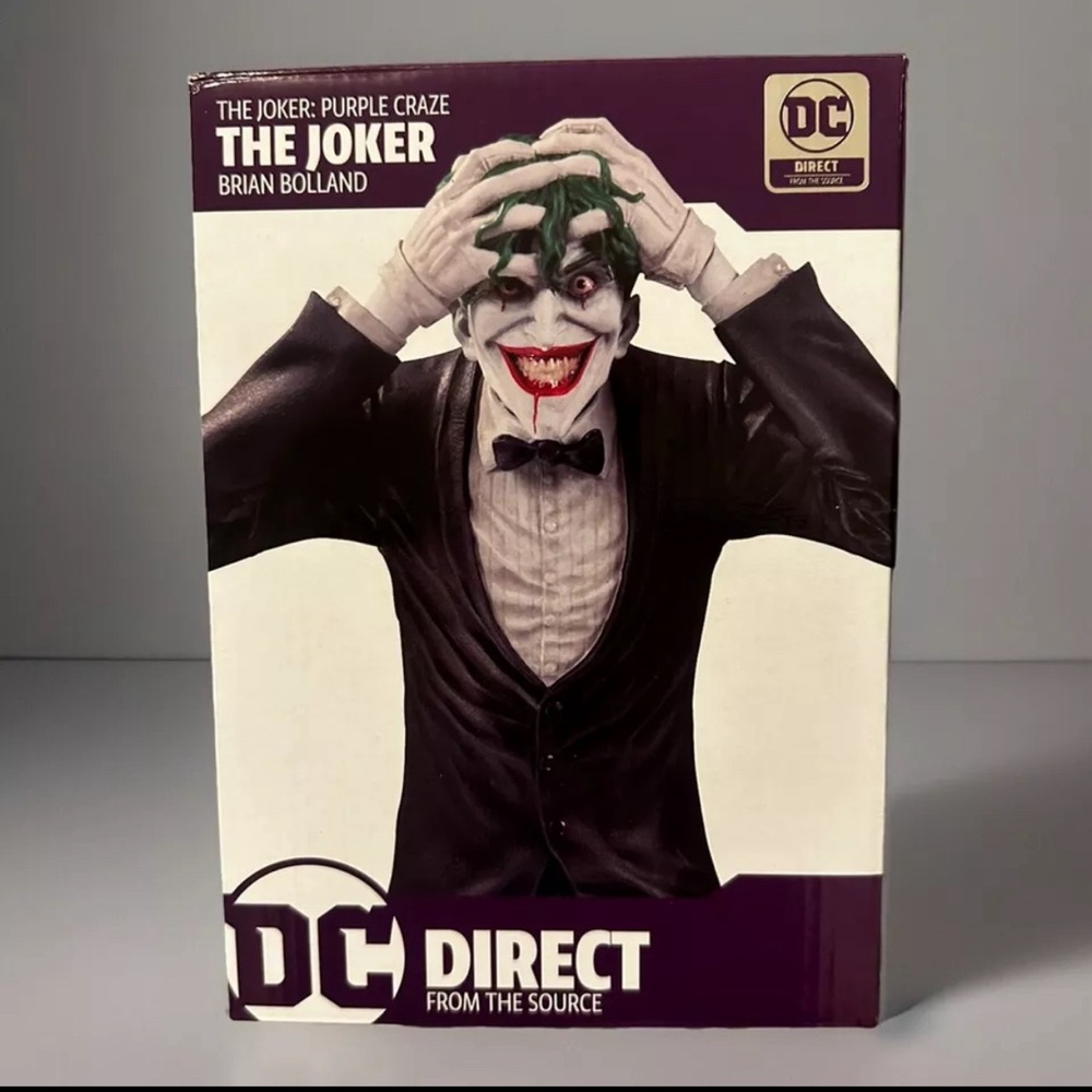 🃏The Joker Purple Craze by Brian Bolland (DC Direct) 7" Resin Statue ltd ed NIB